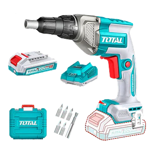 ATORNILLADOR DRYWALL INALAMBRICO 20V TOTAL CON CARG + BAT TOTAL