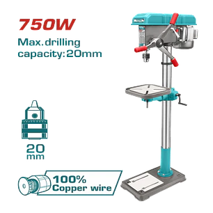TALADRO DE PEDESTAL 750W 20MM TOTAL