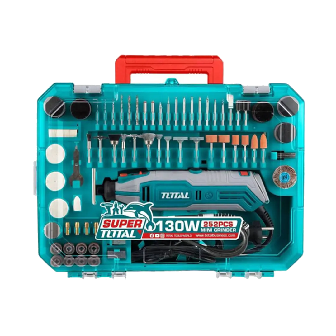 HERRAMIENTA MINI RECTIFICADORA 130W CON 252PCS TOTAL 1