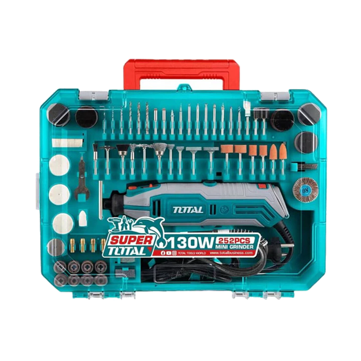 HERRAMIENTA MINI RECTIFICADORA 130W CON 252PCS TOTAL 1