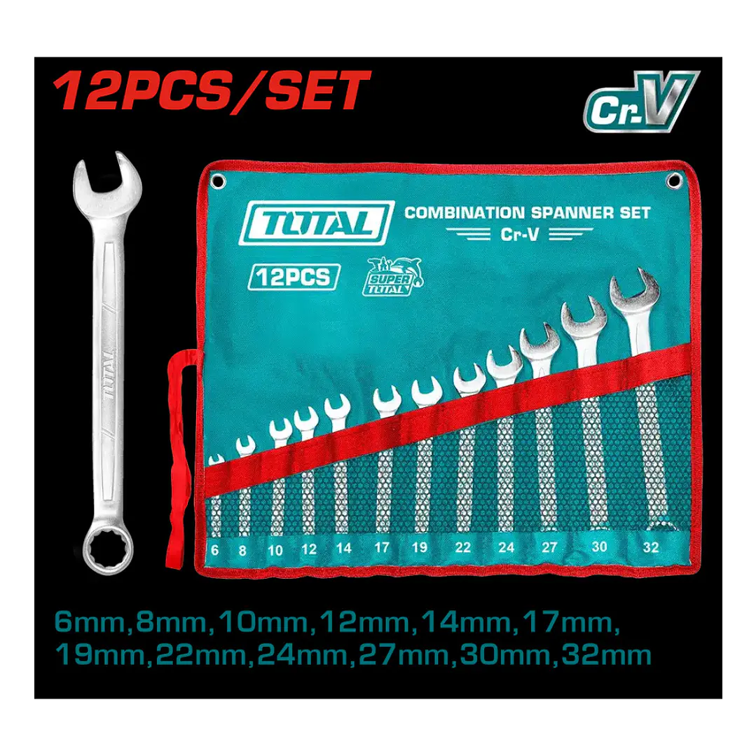 Jgo Llave Punta Corona Por 12pcs 6-32mm Total 1