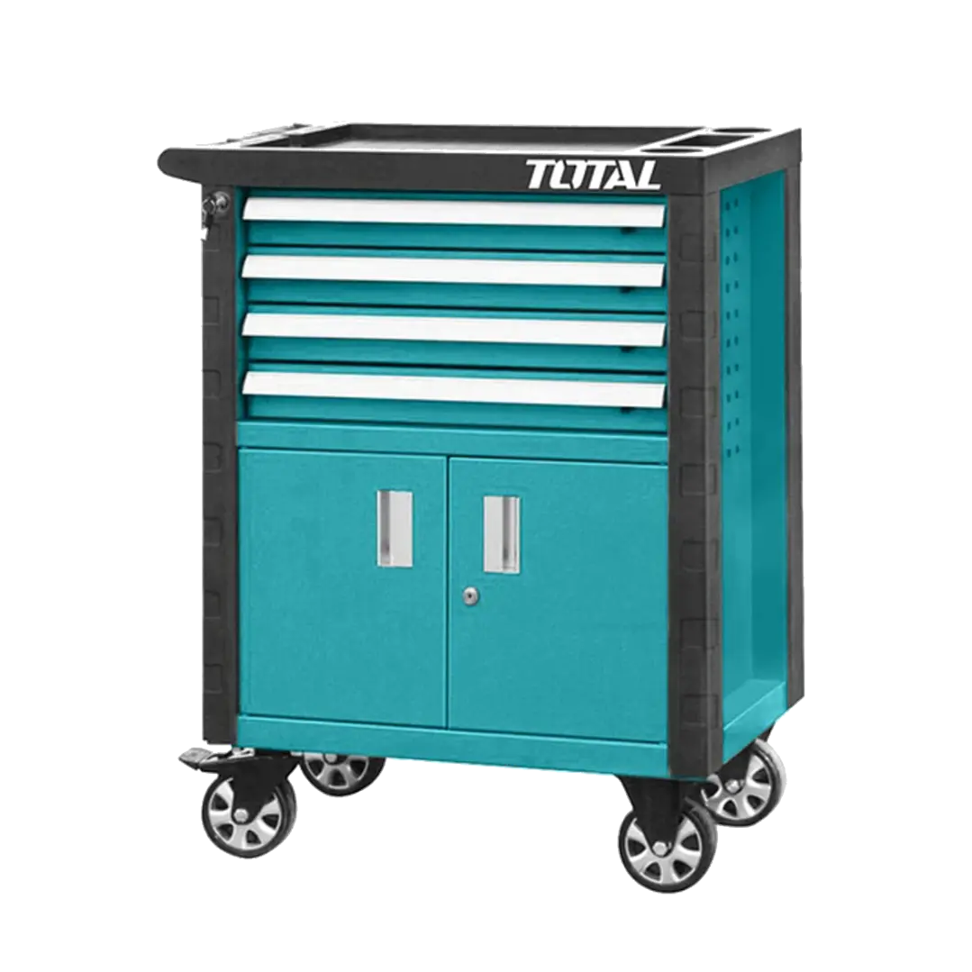 Carro Caja Gabinete Metalico P/ Herramientas 4 Cajones Total 1