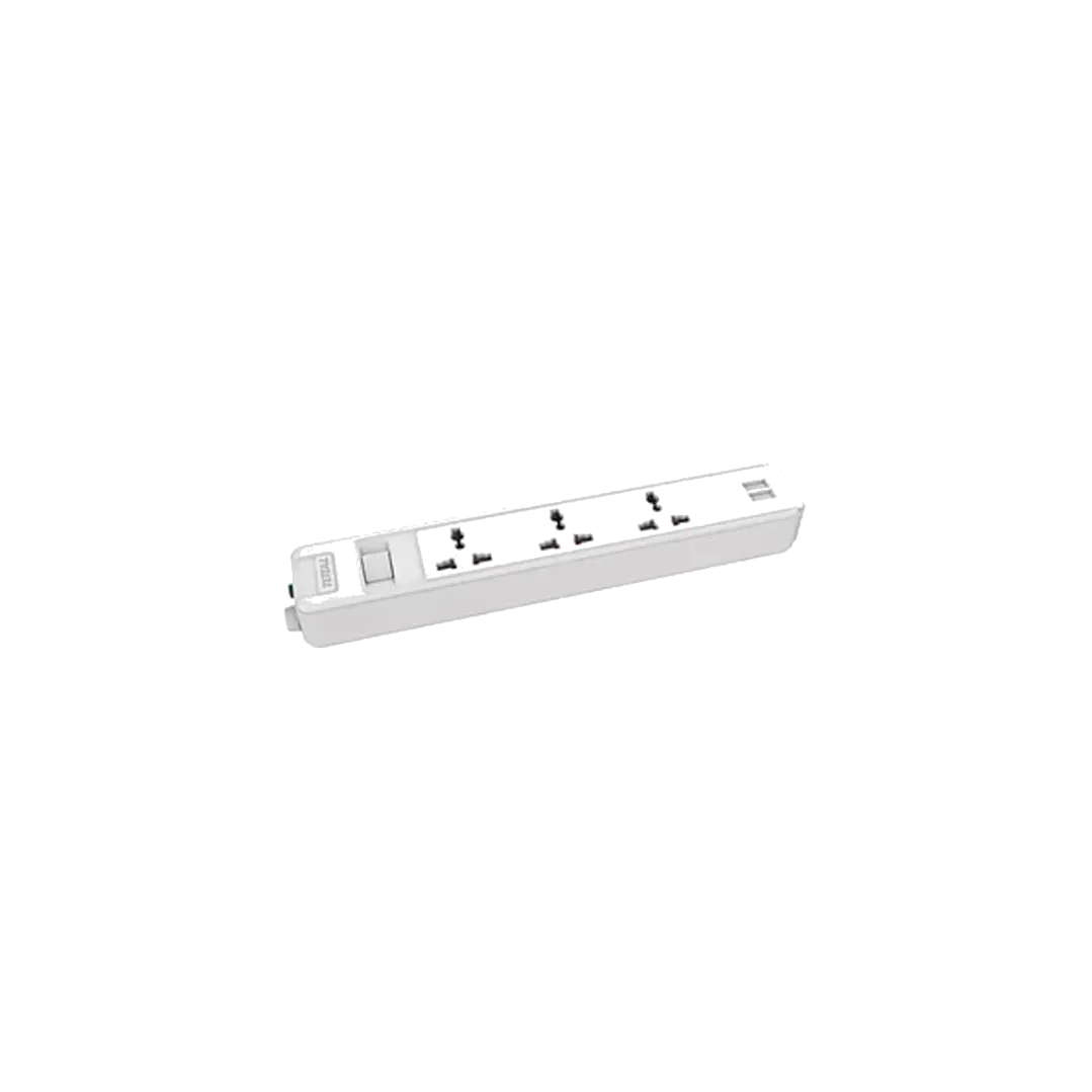 EXTENCION 3MTS 4 POSICION 13A CON USB TOTAL 1