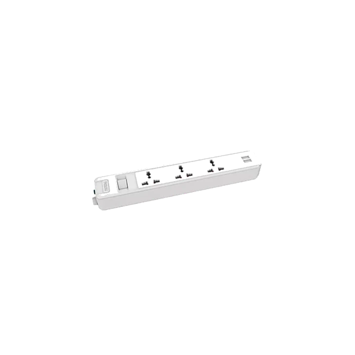 EXTENCION 3MTS 4 POSICION 13A CON USB TOTAL 1