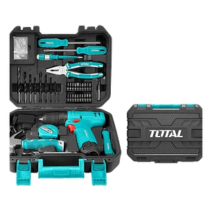 Set Atornillador 12v + Herramientas 81 Pcs Total Thkthp10812