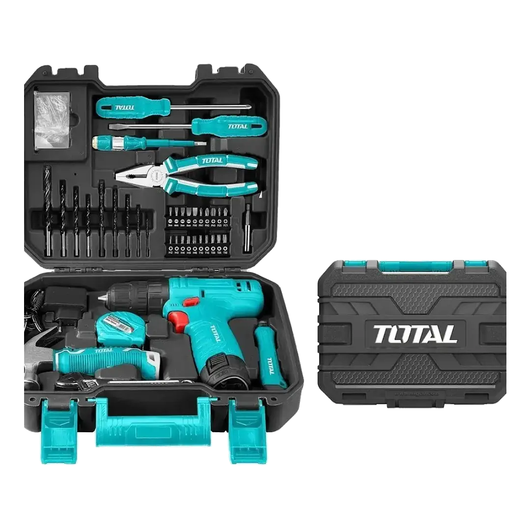 Set Atornillador 12v + Herramientas 81 Pcs Total Thkthp10812 1