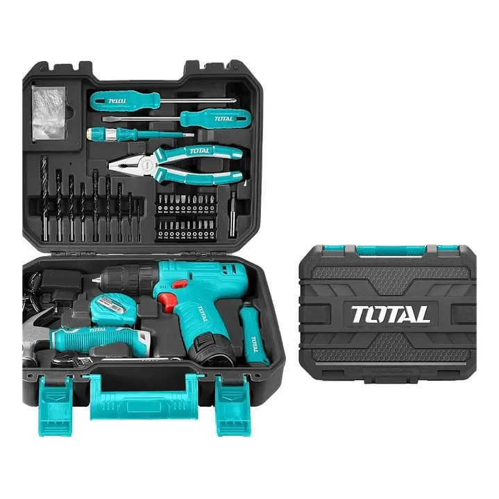 Set Atornillador 12v + Herramientas 81 Pcs Total Thkthp10812 1