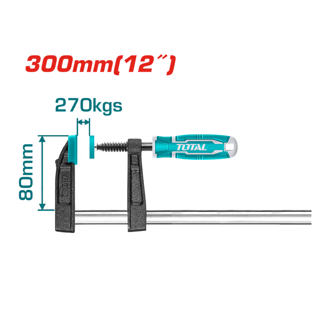 Prensa F Sargento Carpintero 80 X 300 Mm Total Tht1320801 1