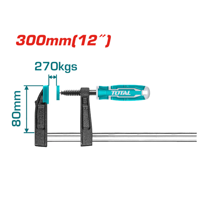 Prensa F Sargento Carpintero 80 X 300 Mm Total Tht1320801 1