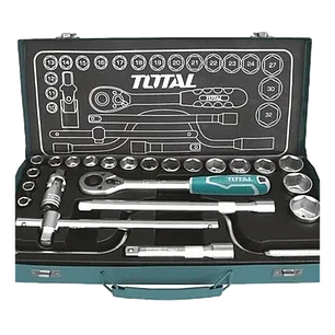 Set Juego Dados Cuadrante 1/2 Pulgada 24 Pcs Total Tht141253