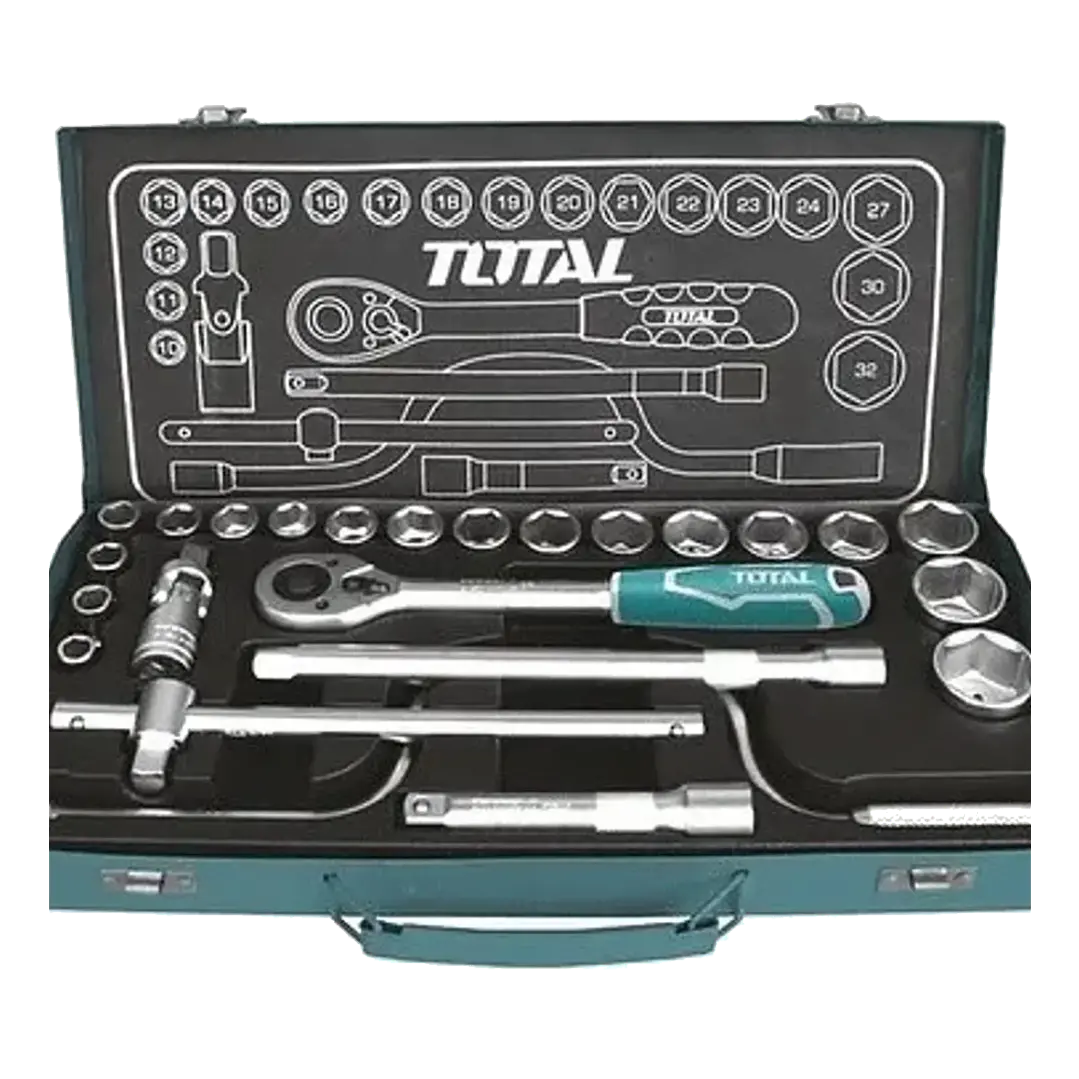 Set Juego Dados Cuadrante 1/2 Pulgada 24 Pcs Total Tht141253 1