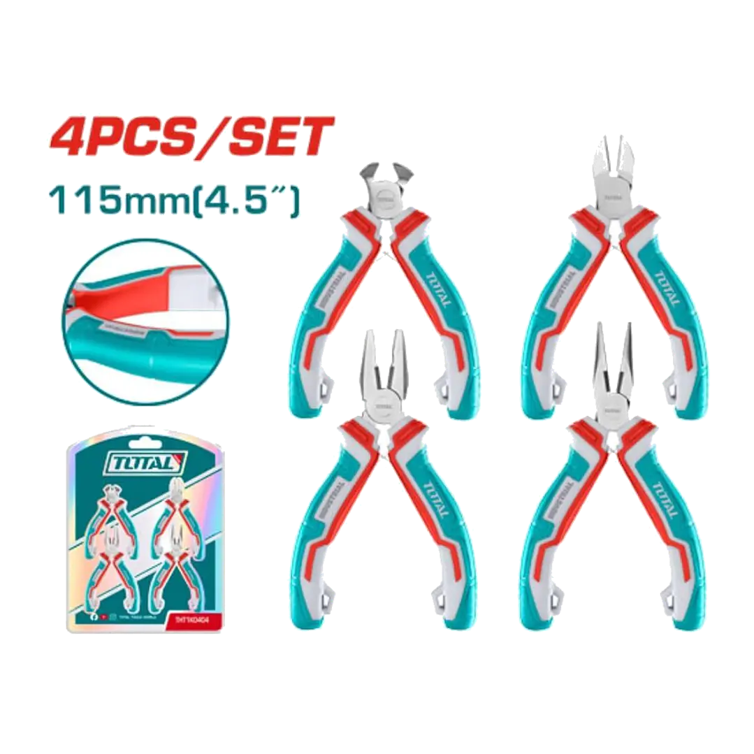 Kit Set Juego De Mini Alicate 4 Piezas Total Tht1k0404 1