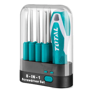 Set Juego Destornilladores Punta Intercambiable 9 Pcs Total