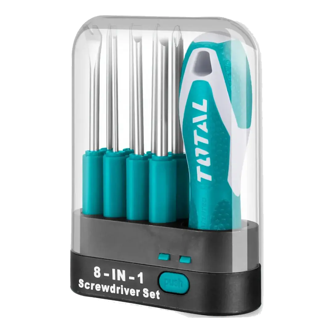 Set Juego Destornilladores Punta Intercambiable 9 Pcs Total 1