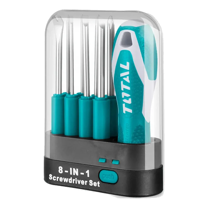 Set Juego Destornilladores Punta Intercambiable 9 Pcs Total 1