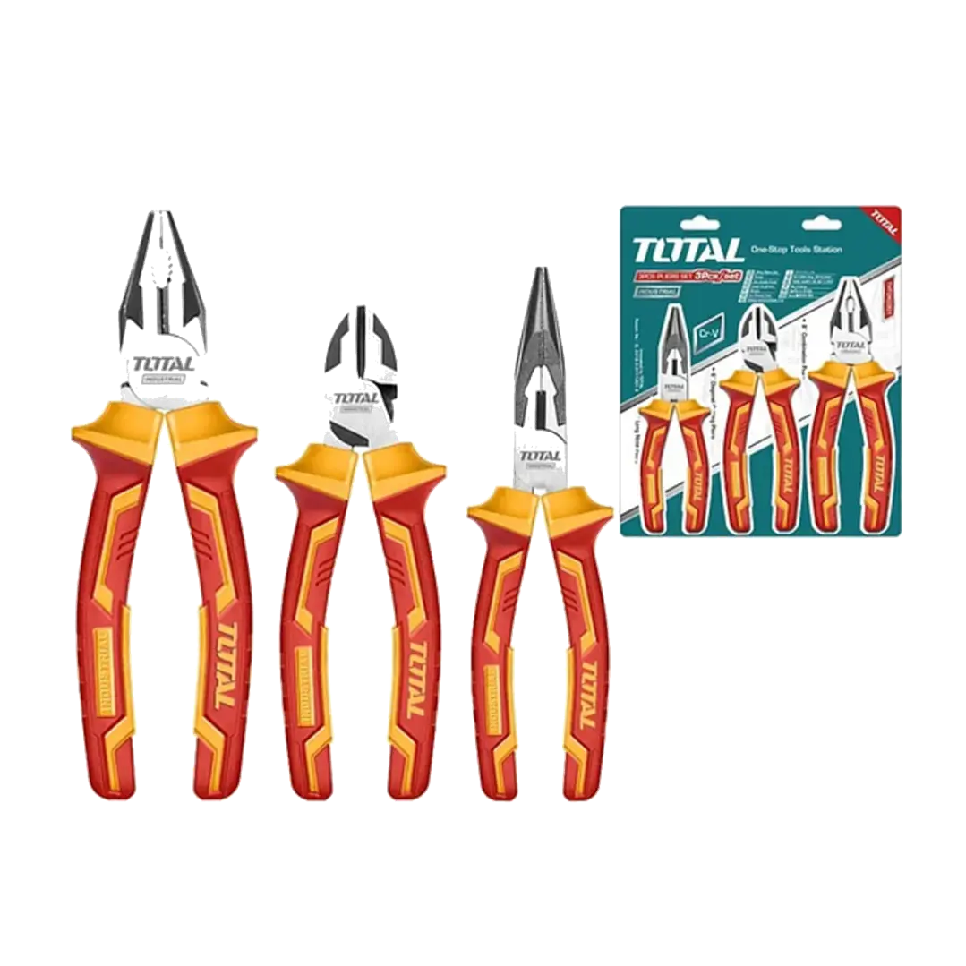 Kit Set Juego De Alicates Aislados 3 Piezas Total Tht2k0302 1