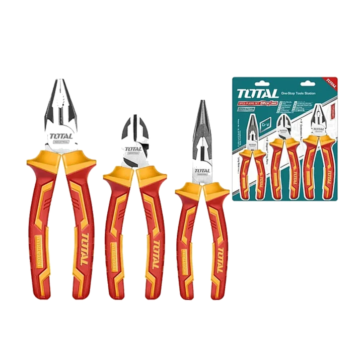 Kit Set Juego De Alicates Aislados 3 Piezas Total Tht2k0302 1