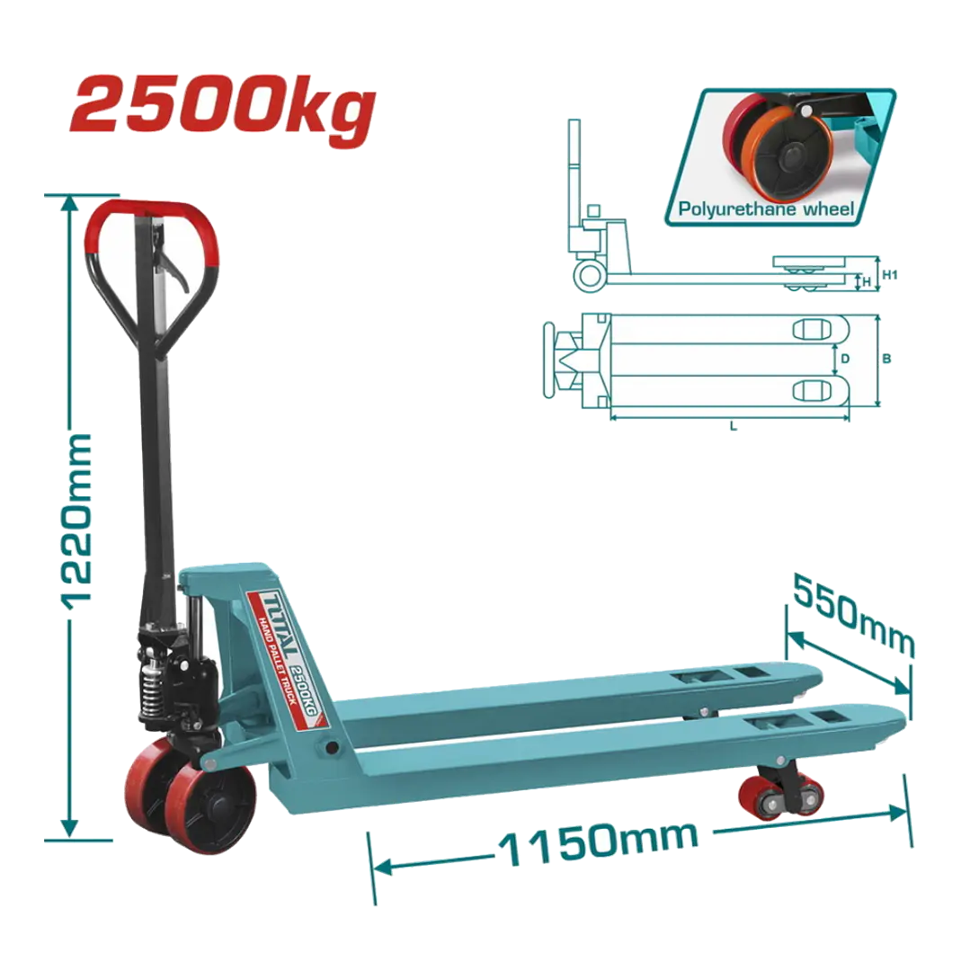 TRASPALETA MANUAL 2500KG TOTAL 1