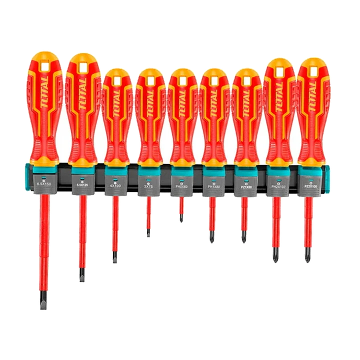 SET 9 DESTORNILLADORES AISLADOS 1000V (CERT.VDE+GS) SUPER TOTAL 1