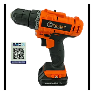 Taladro Atornillador Inalambrico 10mm 14v Toyaki Tk-839