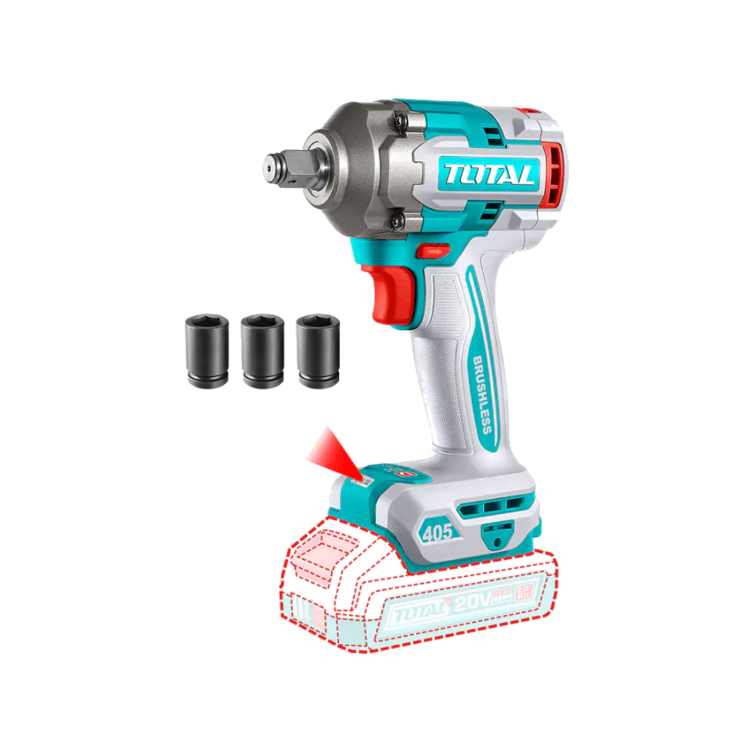 Llave impacto 405 NM + Dados Total 1