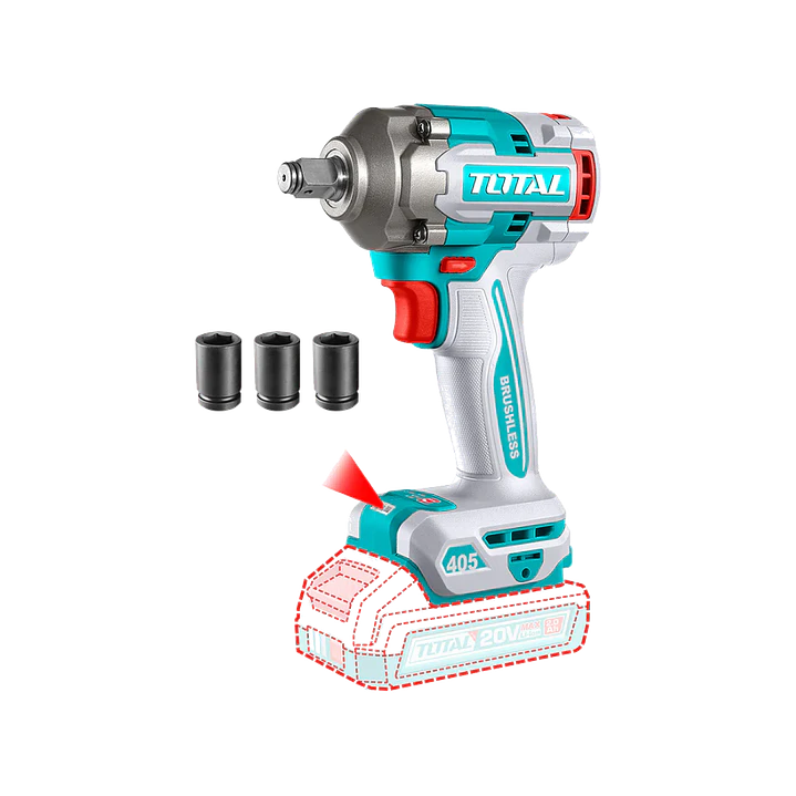 Llave impacto 405 NM + Dados Total 1