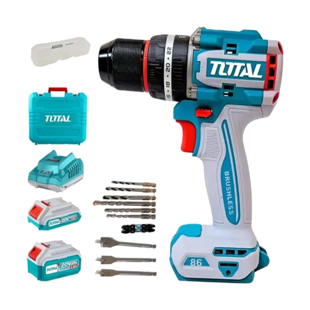 Taladro Percutor 86nm Industrial Total Tidli20868 Color Turquesa Frecuencia 50/60hz 1