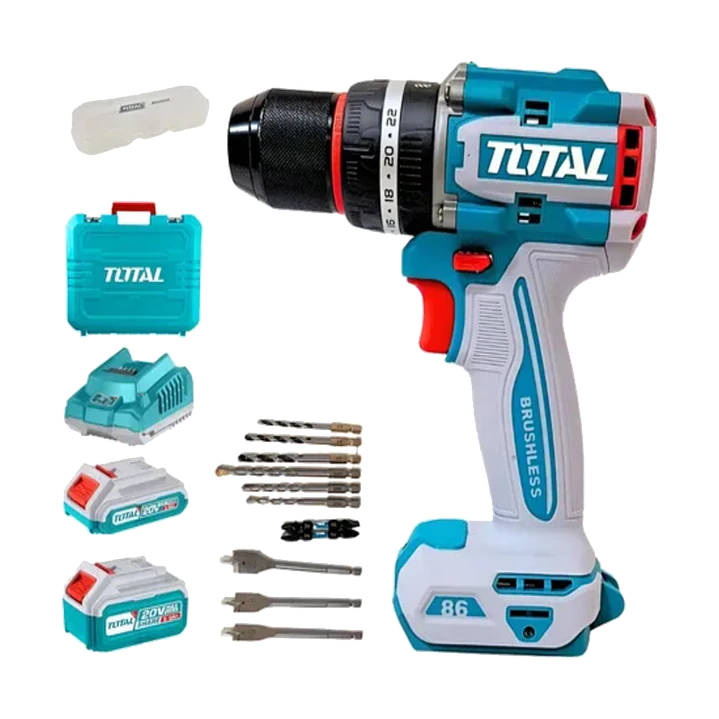 Taladro Percutor 86nm Industrial Total Tidli20868 Color Turquesa Frecuencia 50/60hz 1