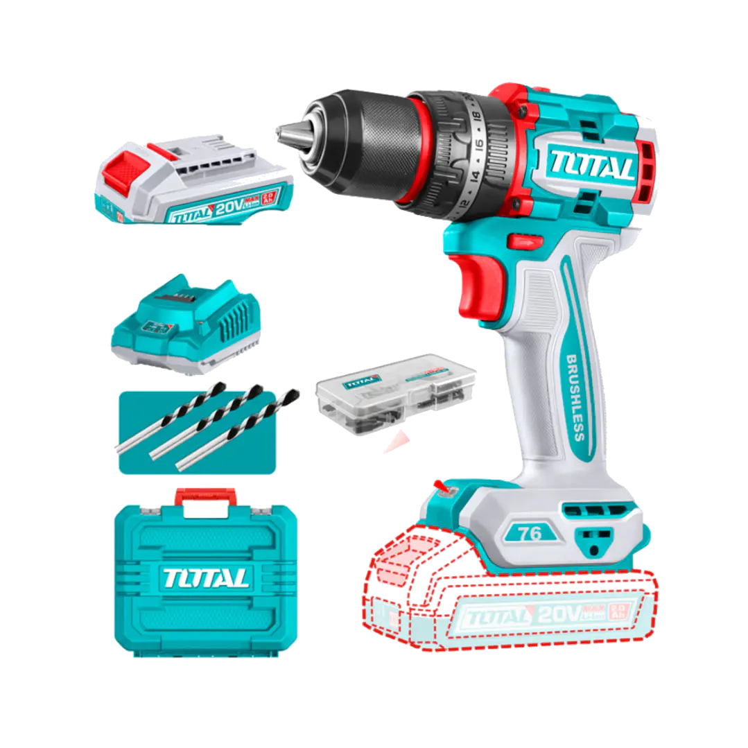 TALADRO INAL DE IMPAC 13MM 20V 76NM +BAT Y CAR 1