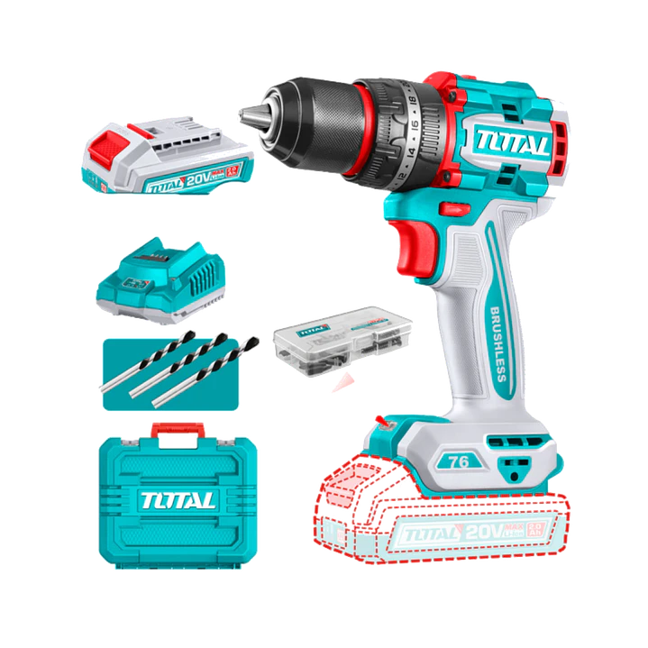 TALADRO INAL DE IMPAC 13MM 20V 76NM +BAT Y CAR 1