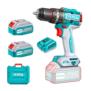 Taladro Atornillador Percutor 20v 2bat+carg Total Tidli20968