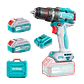 Taladro Atornillador Percutor 20v 2bat+carg Total Tidli20968 - Miniatura 1