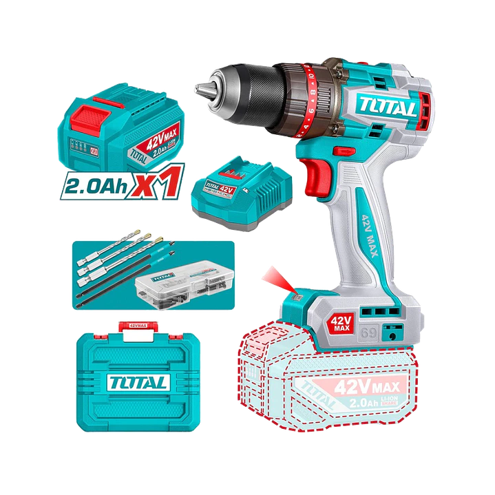 TALADRO INAL.DE IMPACTO 13MM 42V 69NM TOTAL 1