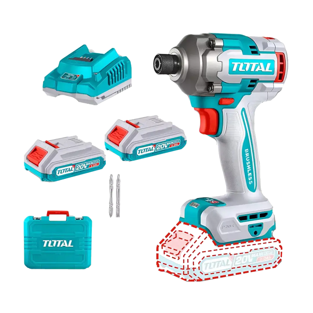 ATORNILLADOR DE IMPACTO LITIO-ION 20V 230NM TOTAL 1