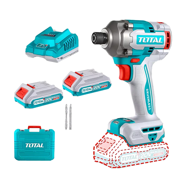 ATORNILLADOR DE IMPACTO LITIO-ION 20V 230NM TOTAL 1