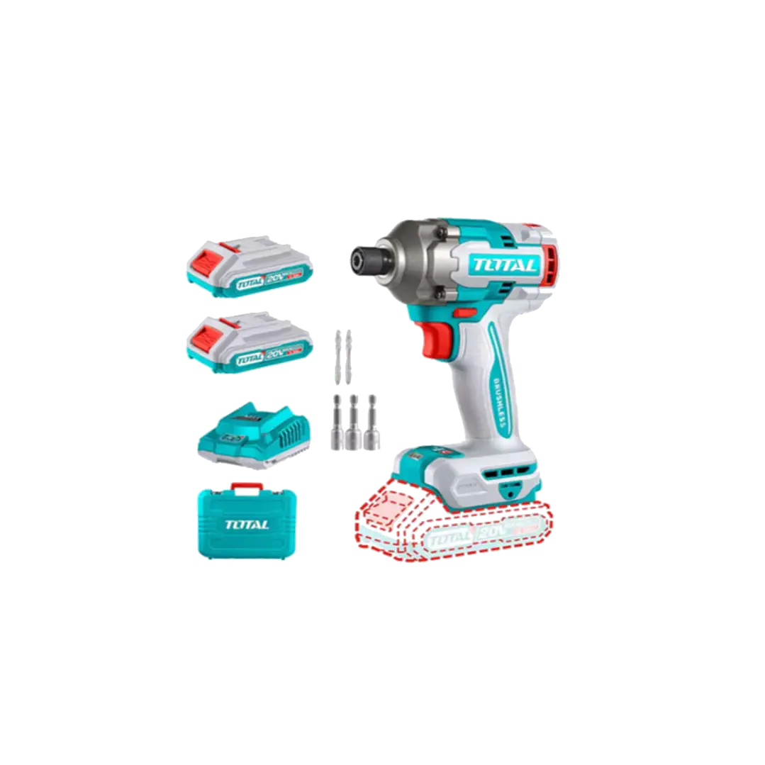 Atornillador De Impacto 20v 285nm + Bateria + Cargador Total Tirli2028 1