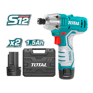 Atornillador De Impacto Inalambrico 1/4 12v+2bat+ Carg Total