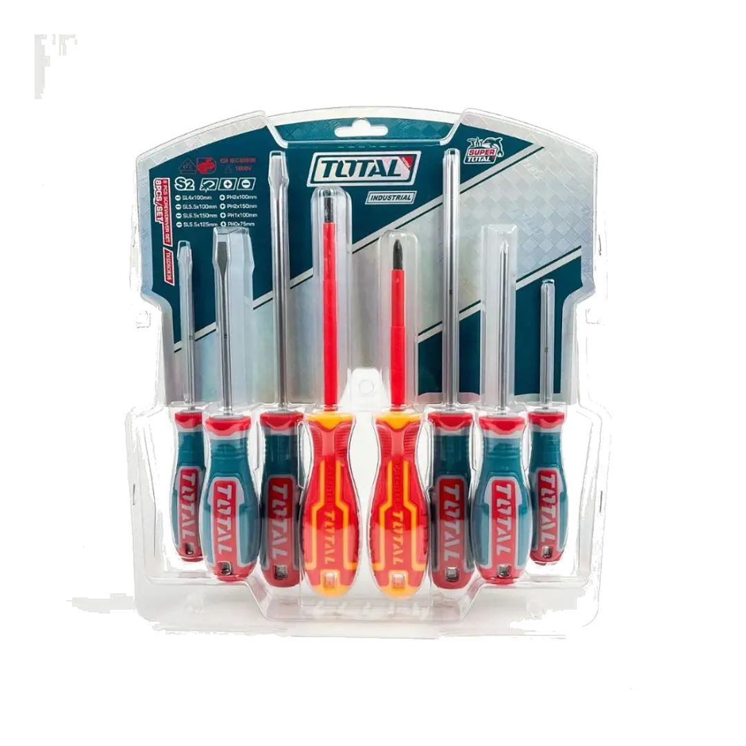 Kit Set Juego Destornilladores 8 Piezas Total Tksds0836 1