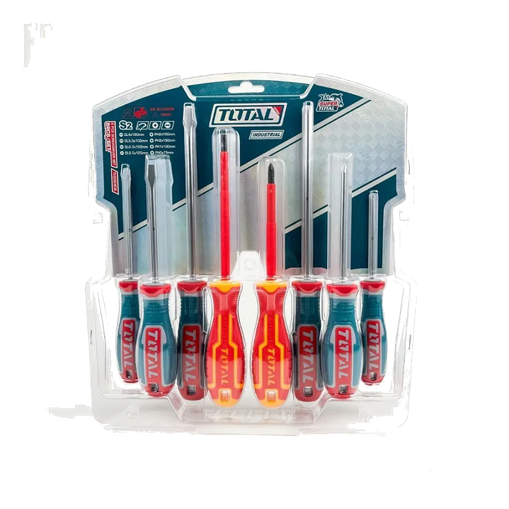 Kit Set Juego Destornilladores 8 Piezas Total Tksds0836 1