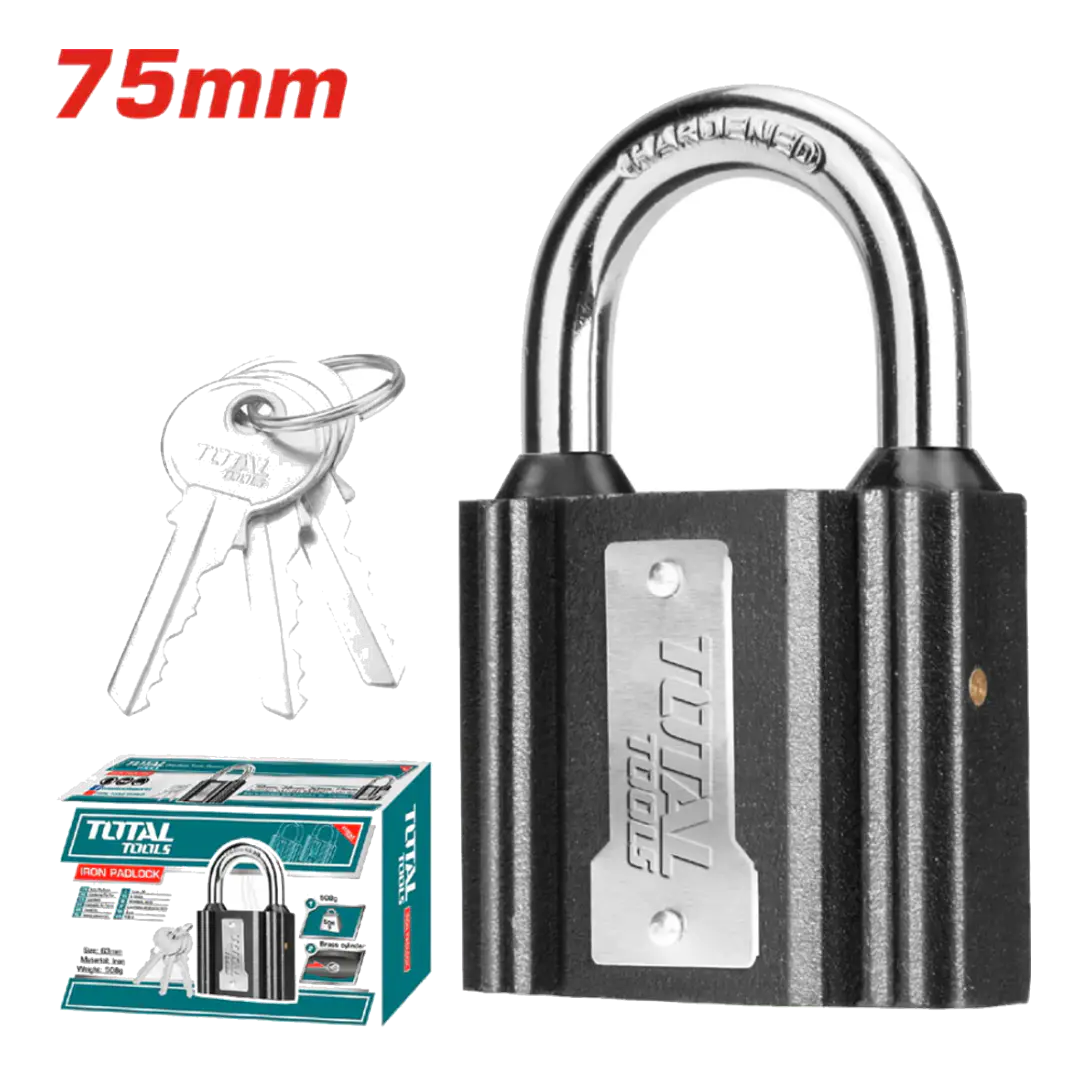 Candado De Seguridad 75 Mm Con 3 Llaves Total Tlk31751 1