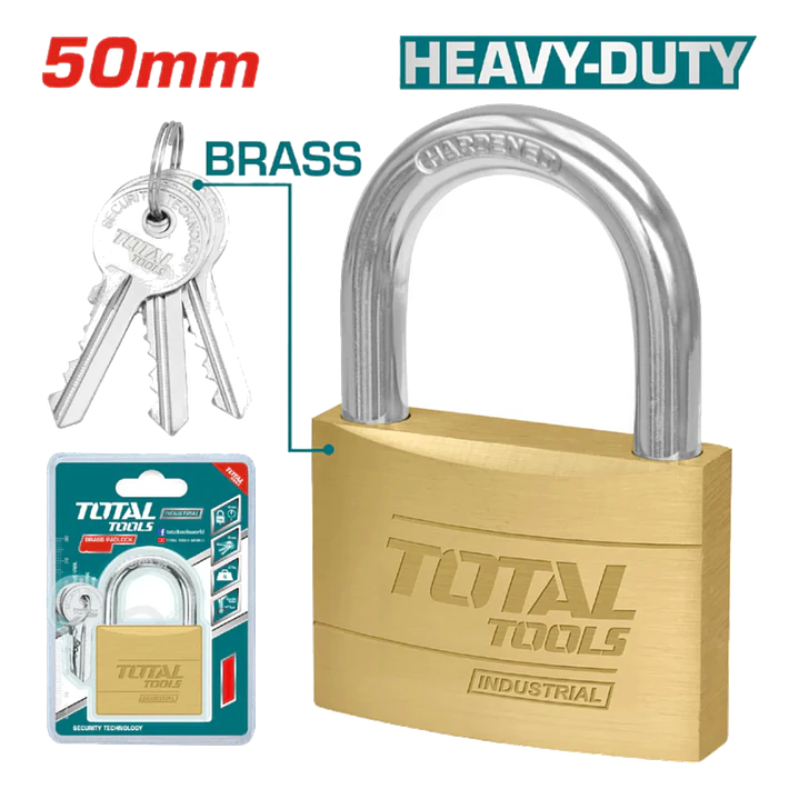 Candado Seguridad De Bronce 50mm Total Tlk32502 1