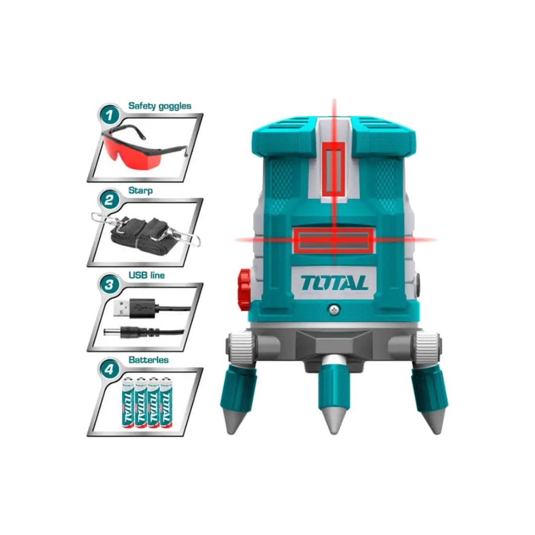 NIVEL LASER AUTO-NIVELANTE LINEA ROJA TOTAL 1