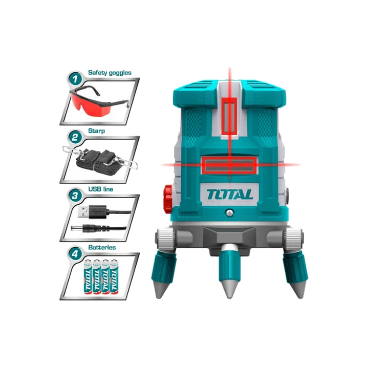 NIVEL LASER AUTO-NIVELANTE LINEA ROJA TOTAL 1