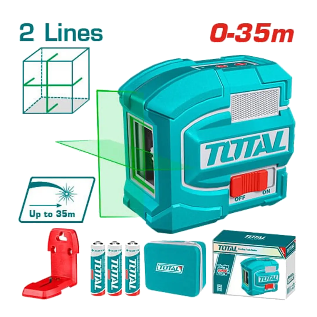 NIVEL LASER AUTO-NIVELANTE 2 LINEAS  0-35M  TOTAL 1