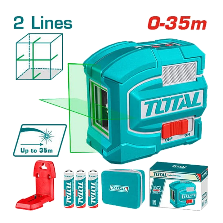 NIVEL LASER AUTO-NIVELANTE 2 LINEAS  0-35M  TOTAL 1
