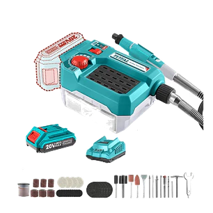 Herramienta Rotativa Mini Torno Multiuso+40 Acc 20v Total