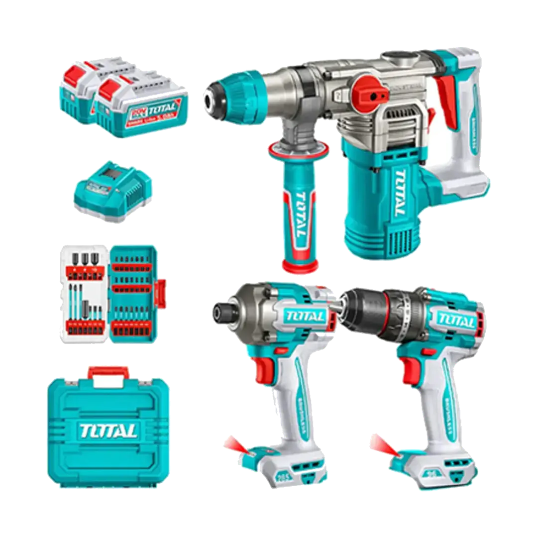 Kit Rotomartillo+ Taladro impacto + Llave de impacto Total TOSLI250281 1