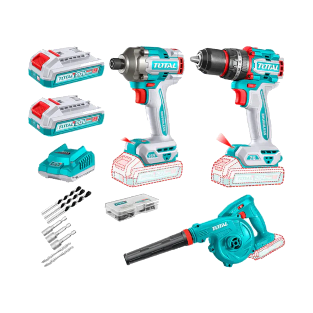 KIT TALADRO IMAPACT+ATORNILLADOR IMPACT+SOPLAD 1