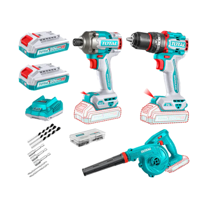 KIT TALADRO IMAPACT+ATORNILLADOR IMPACT+SOPLAD 1