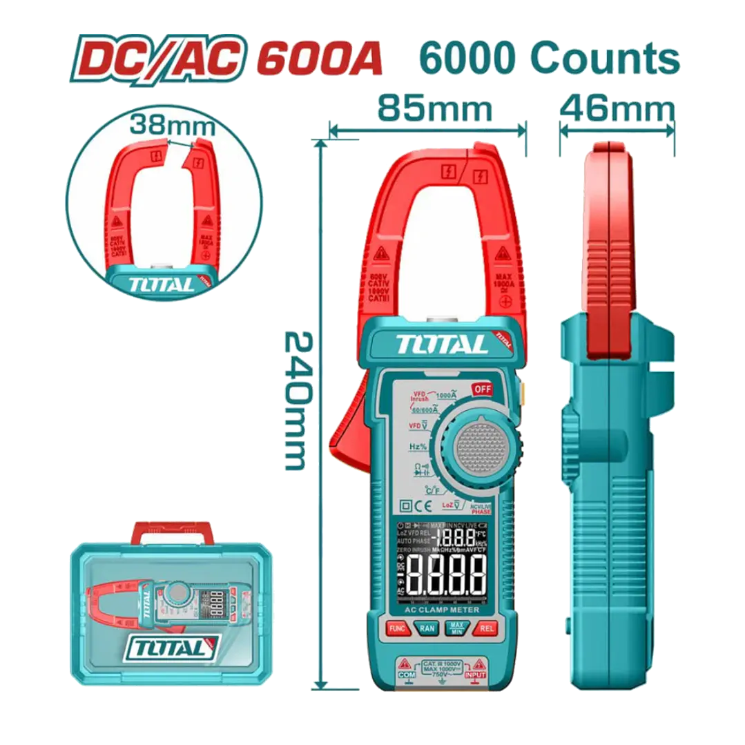 MULTITESTER DIGITAL DE TENAZA DC/AC 600A 1